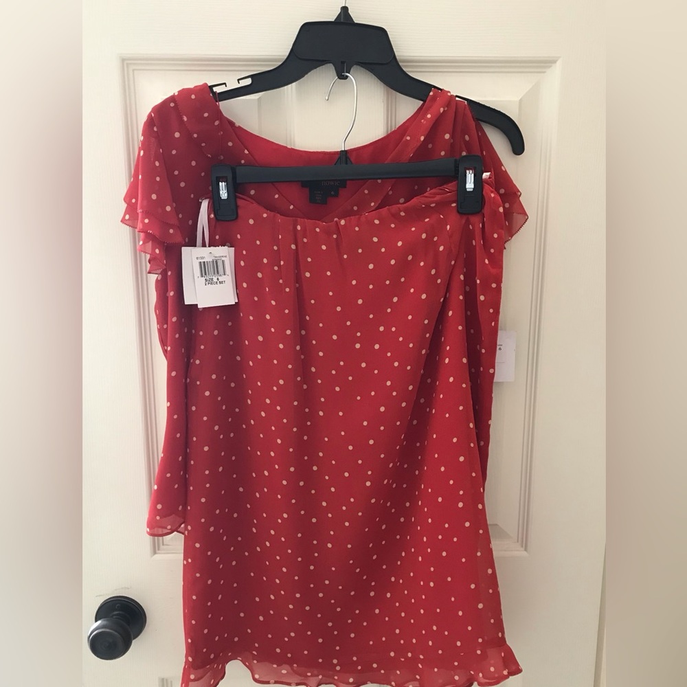 Polka Dot Red Skirt Set - Womens Skirt Set